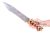 Bowie Style hunting knive with Damascus blade
