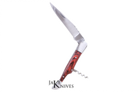 Folding knife with corkscrew