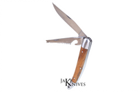 Dual folding knife with a saw