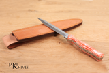 Kitchen knife with Damascus blade