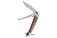 Dual folding knife with a saw