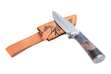 Hunting knife with Damacus blade