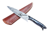 Kitchen knife with it's Damacus blade