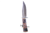 Hunting knife with Damacus blade