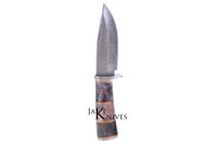 Hunting knife with Damacus blade