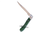 Folding knife with its green wood handle